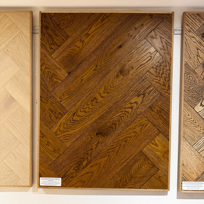 Boston Engineered Real Wood Herringbone Oak Handscraped Cognac UV Oiled
